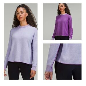 Lululemon Reversible Double-Knit Crew Neck Sweater
In Lavender/Magenta - size 12